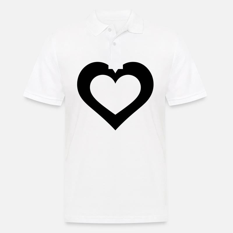 Cuore - Polo da uomo - bianco