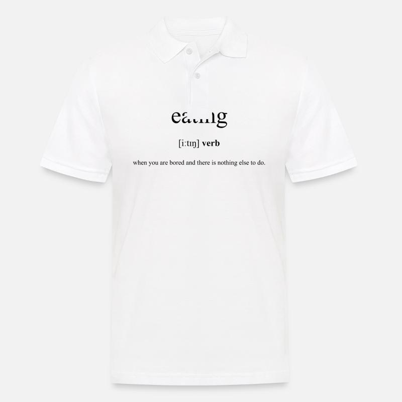 Eating | essen Definition Dictionary - Männer Poloshirt - Weiß