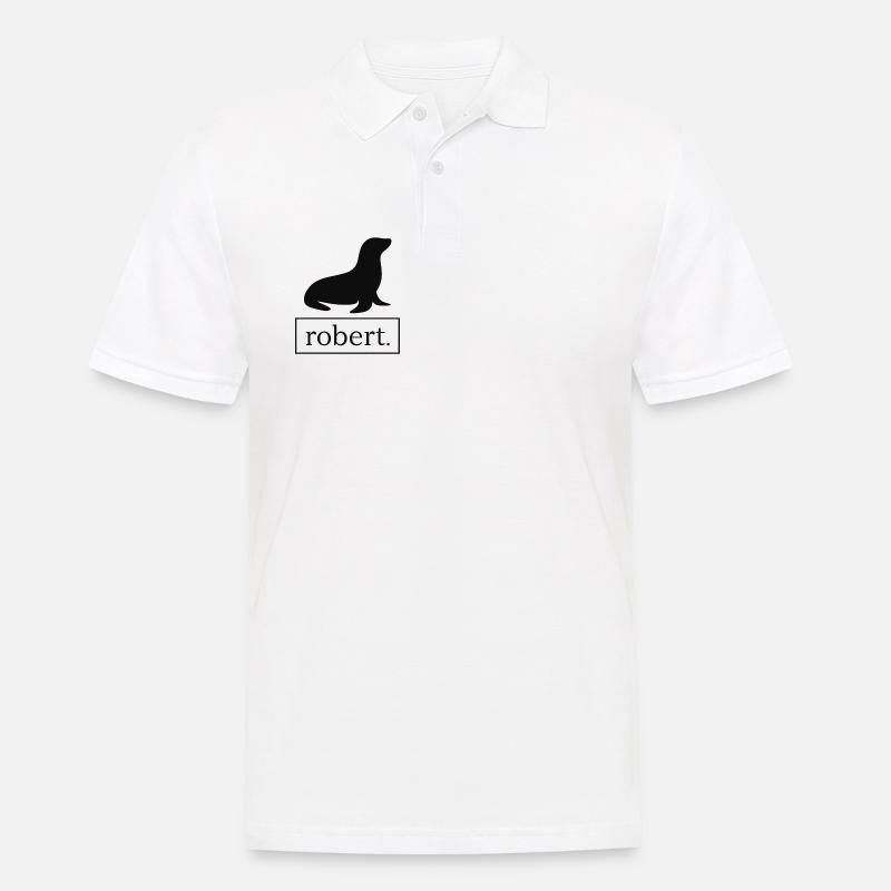 Robert phoque / phoque / Lion de mer - Polo Homme - blanc