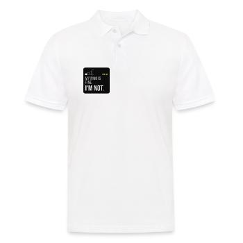 Ping Not Fine Tech-Meme - Männer Poloshirt - Weiß - Vorne - Kai (181cm)