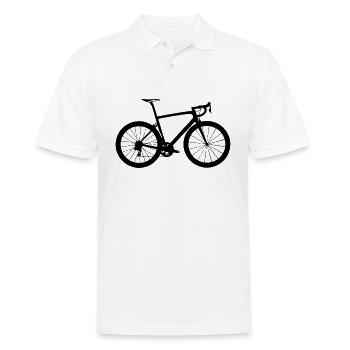 Rennrad - Männer Poloshirt - Weiß - Vorne - Kai (181cm)