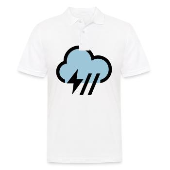 Storm, storm cloud icon, icon - Men's Polo Shirt - white - Front - Kai (181cm)