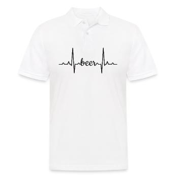 BEER beer - Men's Polo Shirt - white - Front - Kai (181cm)