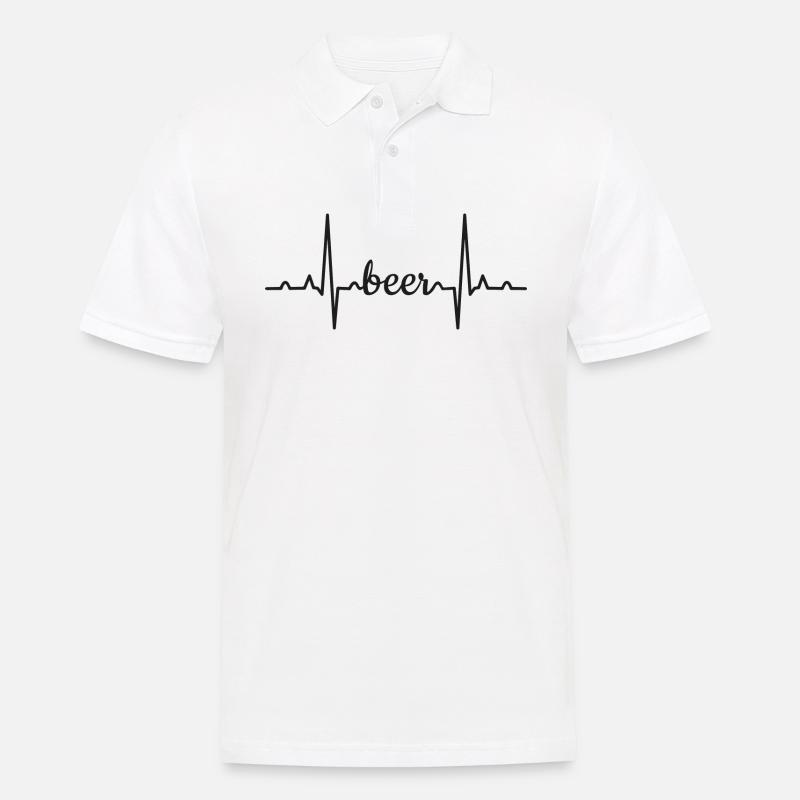 BEER Bier - Männer Poloshirt - Weiß
