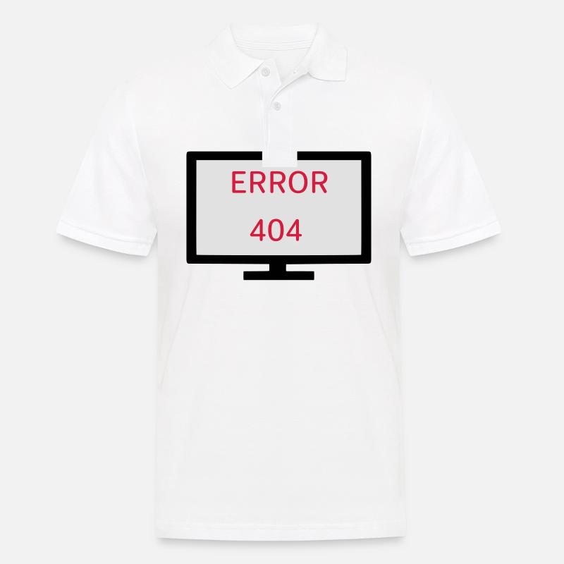 Computer Fehler 404 - Männer Poloshirt - Weiß
