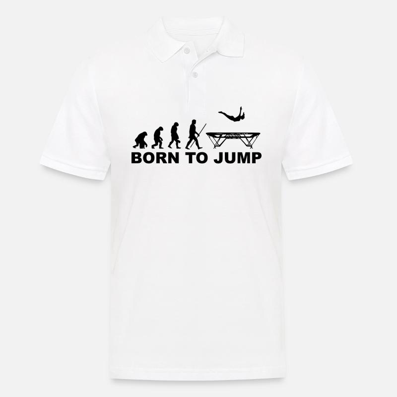 Trampolin Geschenkidee lustiger Spruch Turnen - Männer Poloshirt - Weiß