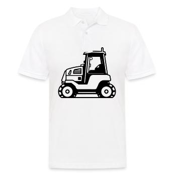 bulldozer - Polo Homme - blanc - Devant - Kai (181cm)