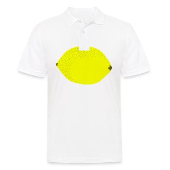 Bang Yellow Lemon, Fruit, Gift Idea - Men's Polo Shirt - white - Front - Kai (181cm)
