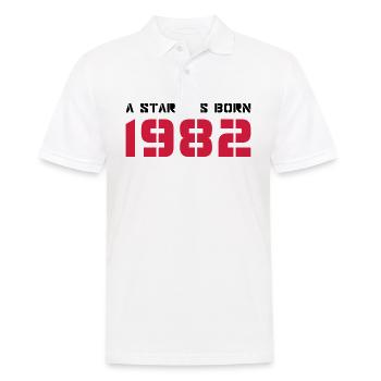 Année de naissance Anniversaire Born In - Made in 1982 - Polo Homme - blanc - Devant - Kai (181cm)