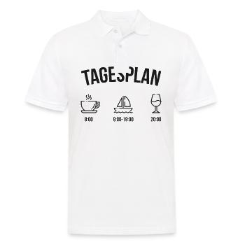 Tagesplan Geschenk Boot Segler Segelboot - Männer Poloshirt - Weiß - Vorne - Kai (181cm)