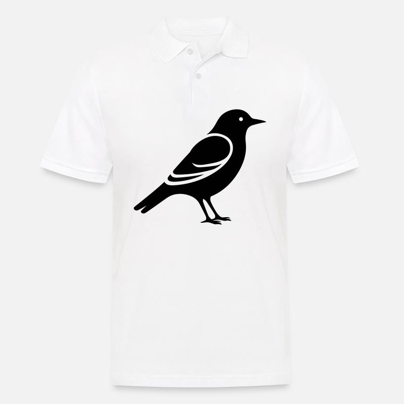 Oiseau - Polo Homme - blanc