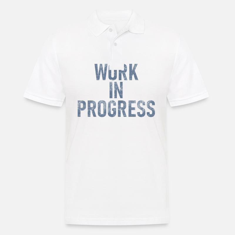 work in progress - Männer Poloshirt - Weiß