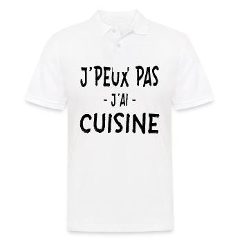Je Peux Pas J'ai Cuisine - Polo Homme - blanc - Devant - Kai (181cm)