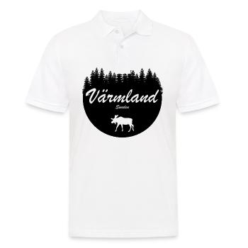 Värmland Schweden Aufkleber Urlaub Elch Norden - Männer Poloshirt - Weiß - Vorne - Kai (181cm)