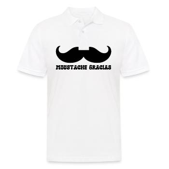 moustache gracias - Polo Homme - blanc - Devant - Kai (181cm)