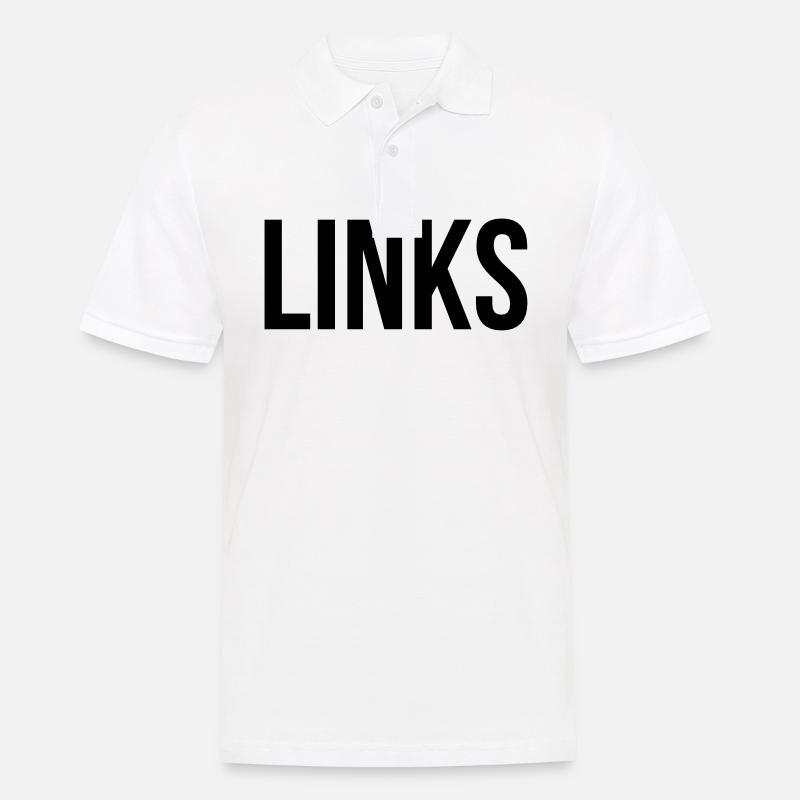 Links - Männer Poloshirt - Weiß