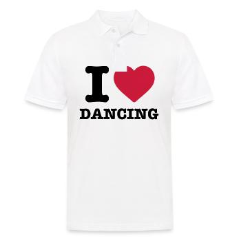 I love Dancing Spruch Tanzen Tanz Tänzer Herz Puls - Männer Poloshirt - Weiß - Vorne - Kai (181cm)