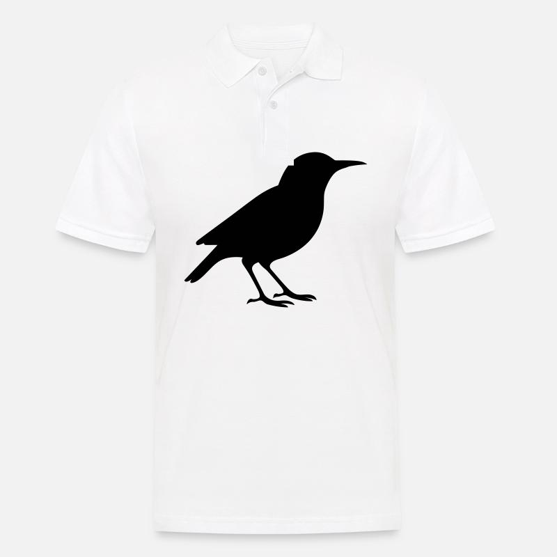 Vogel - Männer Poloshirt - Weiß
