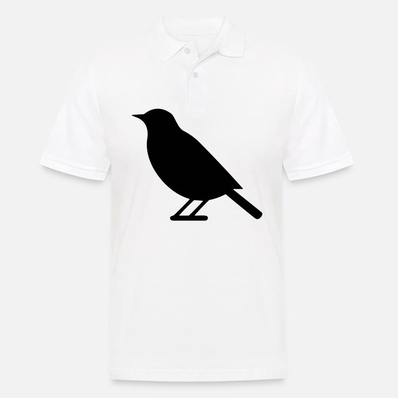 Vogel - Männer Poloshirt - Weiß