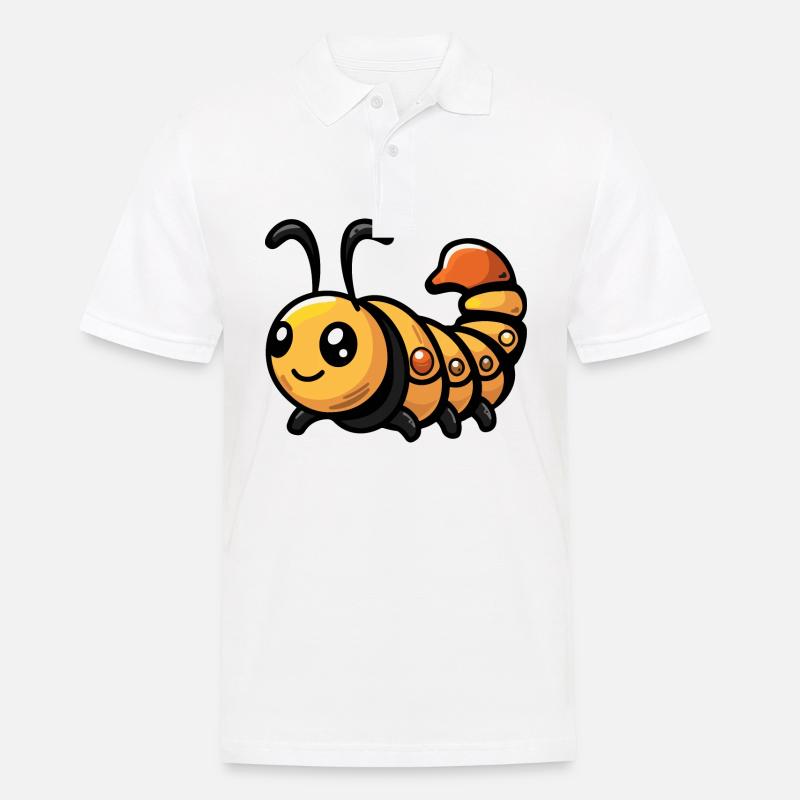 Wurm Comic - Männer Poloshirt - Weiß