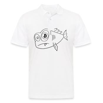 bitcoin fisch fisch mit bitcoin auge - Männer Poloshirt - Weiß - Vorne - Kai (181cm)