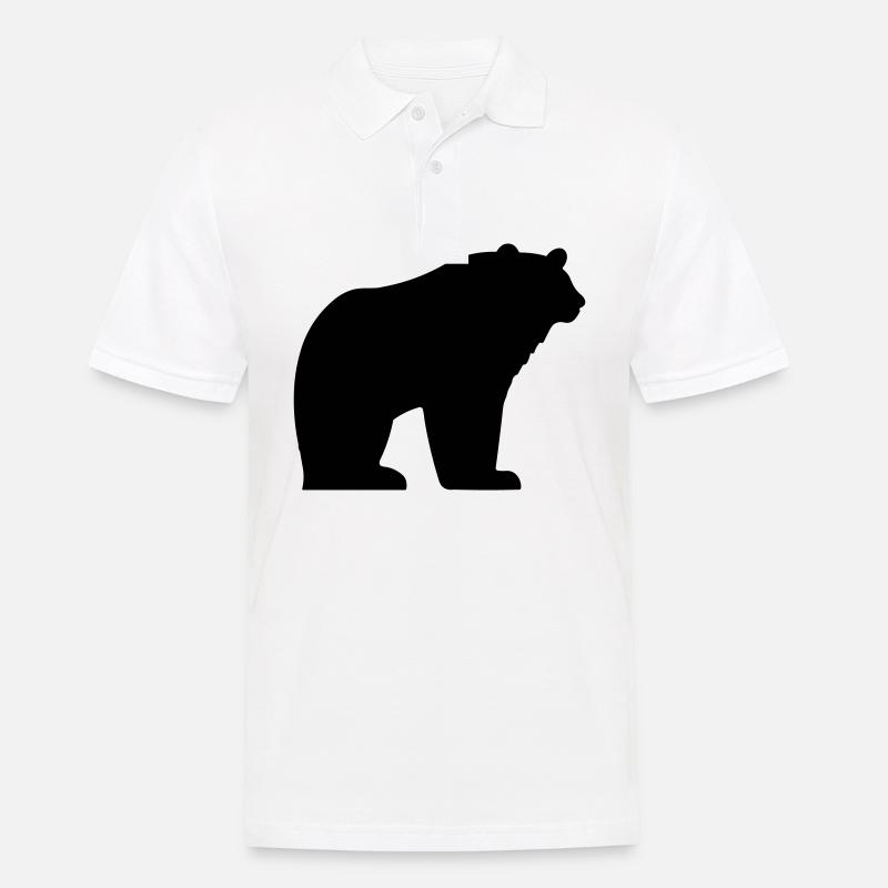 ours - Polo Homme - blanc