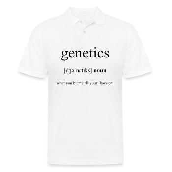 Genetics Definition Dictionary - Männer Poloshirt - Weiß - Vorne - Kai (181cm)