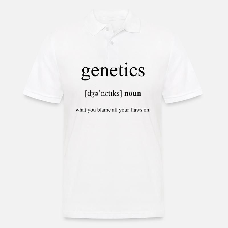 Genetics Definition Dictionary - Männer Poloshirt - Weiß