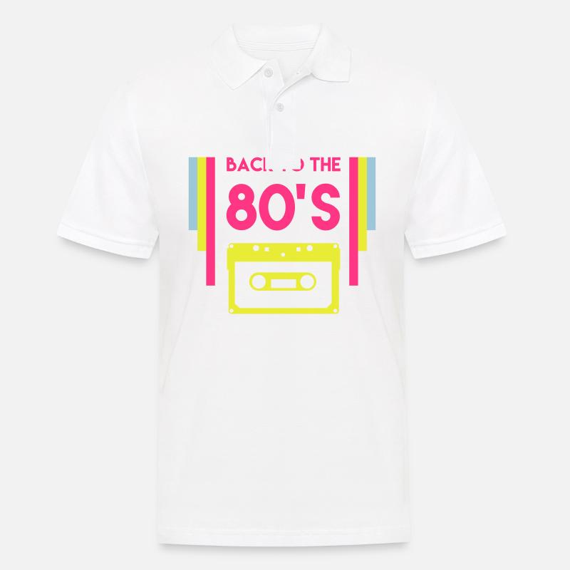 Back to the 80's - Männer Poloshirt - Weiß