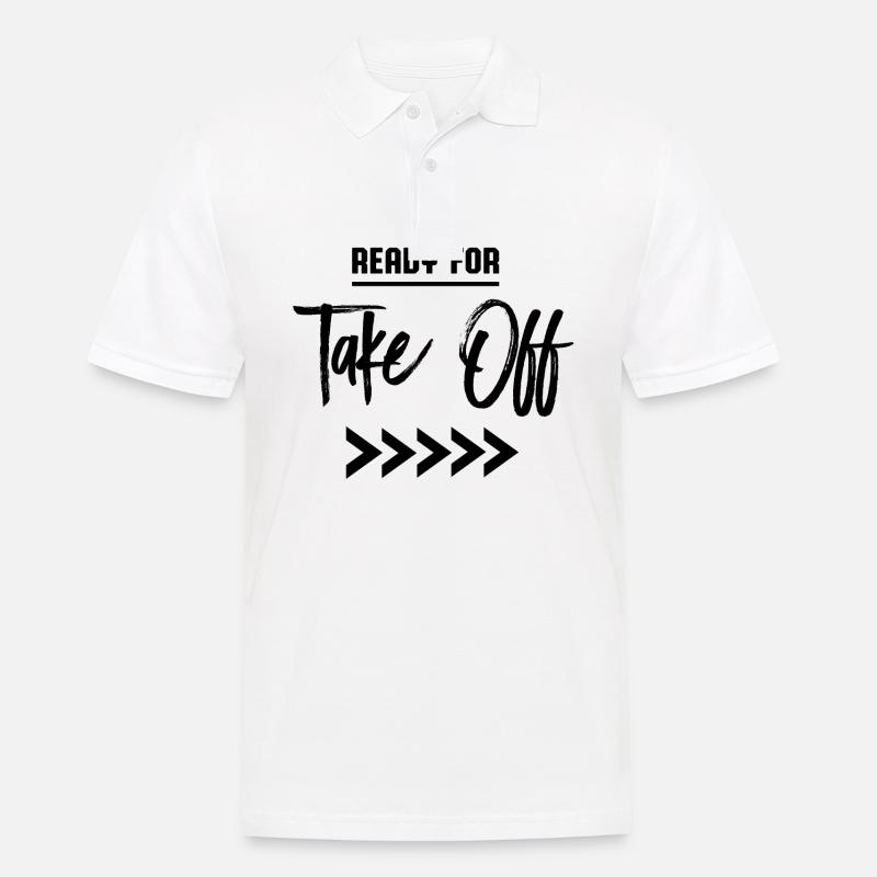 Ready for take off - Männer Poloshirt - Weiß