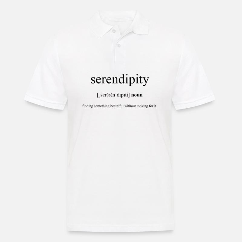 Serendipity (Entdeckung) Definition Dictionary - Männer Poloshirt - Weiß
