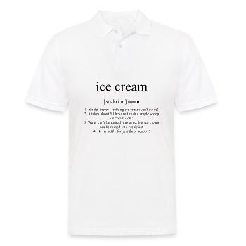 Ice Cream (ice cream) - Men's Polo Shirt - white - Front - Kai (181cm)