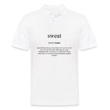 Sweat (Schweiß) Definition Dictionary - Men's Polo Shirt - white - Front - Kai (181cm)