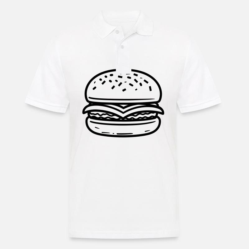 Hamburger - Männer Poloshirt - Weiß