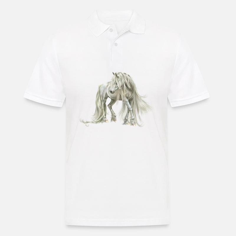 opalen - Männer Poloshirt - Weiß