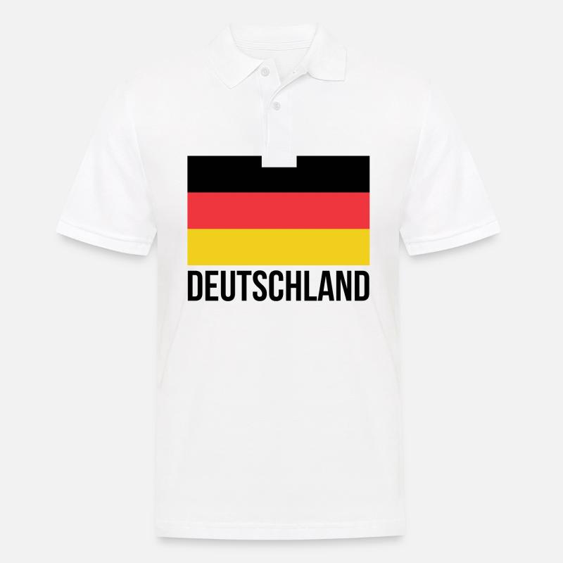 Deutschland - Männer Poloshirt - Weiß