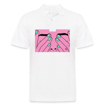 Face rose - Men's Polo Shirt - white - Front - Kai (181cm)