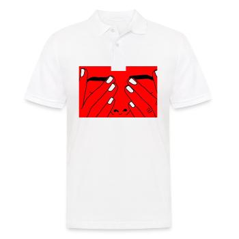 Visage rouge blanc - Polo Homme - blanc - Devant - Kai (181cm)