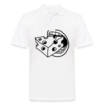 mouth bite eat mouth kaese loecher gauda co - Men's Polo Shirt - white - Front - Kai (181cm)