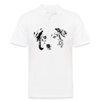 Hund, Geschenk, Australian shepherd, Idee - Männer Poloshirt - Weiß - Vorne - Kai (181cm)