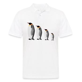 Groupe de manchots empereurs - Polo Homme - blanc - Devant - Kai (181cm)