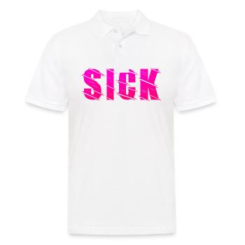 Sick design - Men's Polo Shirt - white - Front - Kai (181cm)