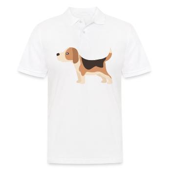beagle - Men's Polo Shirt - white - Front - Kai (181cm)