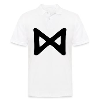 Celtic symbols - rune DAGAZ 1 - Men's Polo Shirt - white - Front - Kai (181cm)