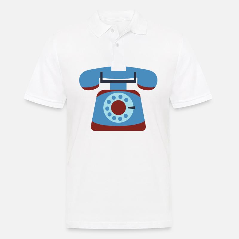 Telefon - Männer Poloshirt - Weiß