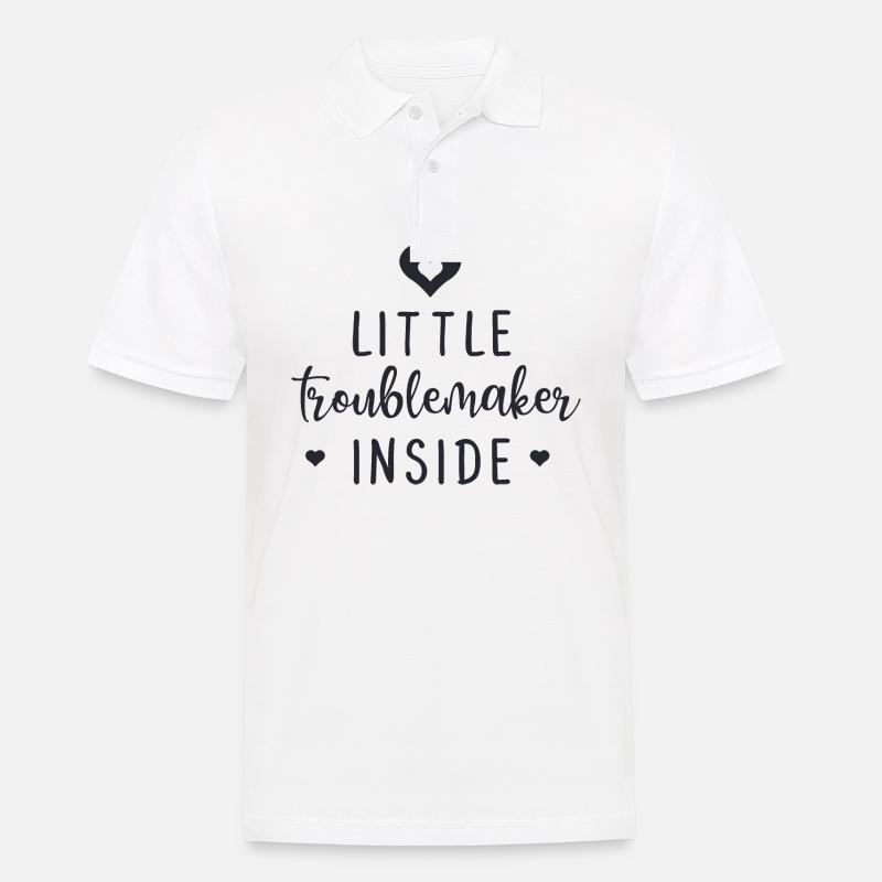 Little Troublemaker Inside - Männer Poloshirt - Weiß
