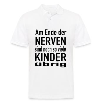 Am Ende der Nerven Kinder - Männer Poloshirt - Weiß - Vorne - Kai (181cm)
