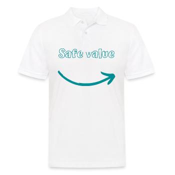 Sicherer Wert - Männer Poloshirt - Weiß - Vorne - Kai (181cm)