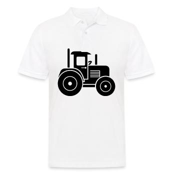 Traktor - Männer Poloshirt - Weiß - Vorne - Kai (181cm)
