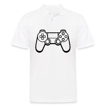 Controller Gaming Video Games Gamepad - Men's Polo Shirt - white - Front - Kai (181cm)